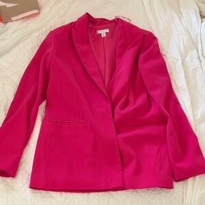Topshop Bright Fuchsia Notch-Lapel Blazer